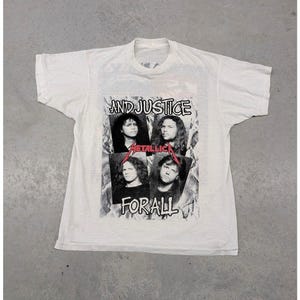 Vintage 1988 Metallica And Justice For All Albums t-shirt