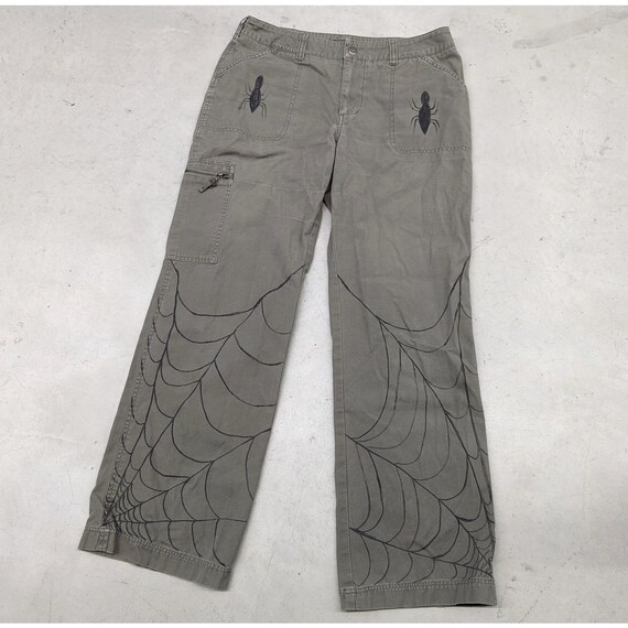 1 of 1 "Spider's Web" custom Y2K up-cycled pants - image 1