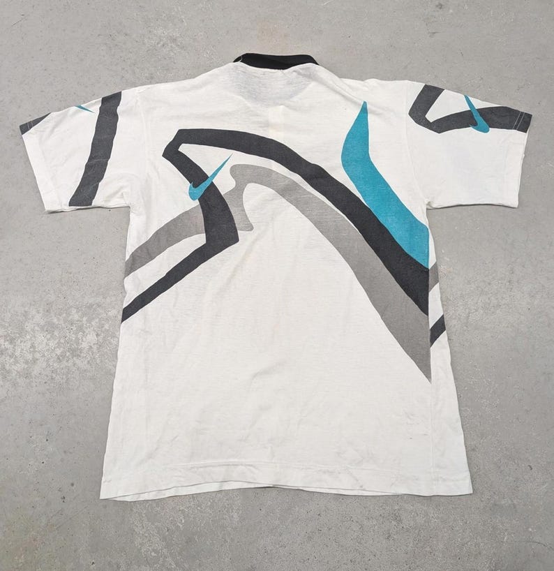 Rara polo da tennis vintage anni '90 di Andre Agassi Nike Boot immagine 4