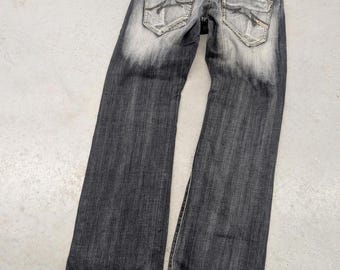 Jean noir semi-évasé Parasuco Denim Legend, délavé à l'acide
