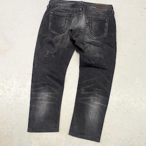 Mid 2000s Y2K True Religion Rocco Relaxed Skinny Black Jeans image 1