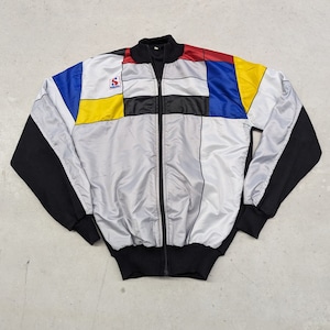 Vintage jaren &#39;80 Sibille Cycling Color Block-jas