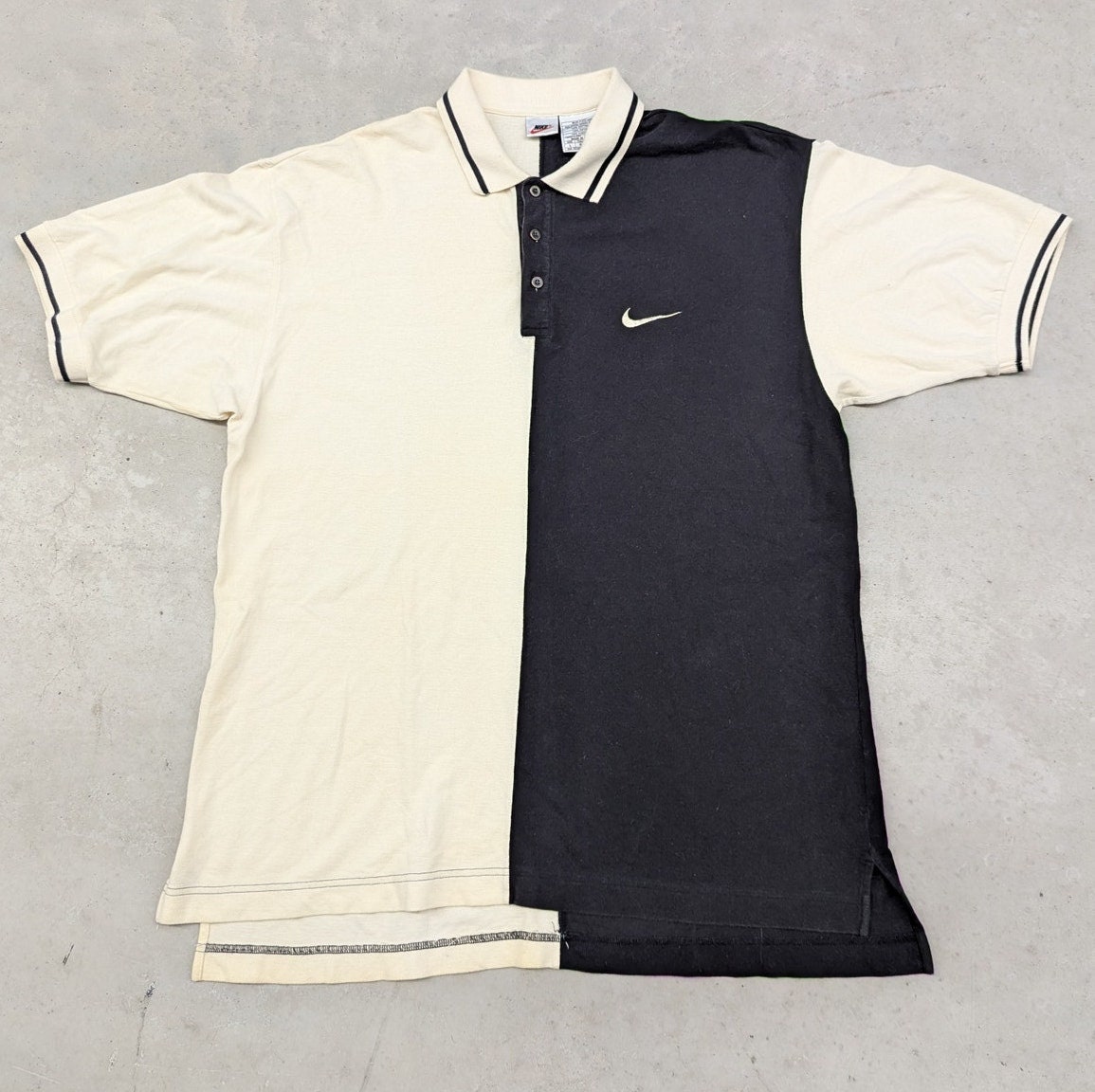 最大の割引 Vintage Nike Two Tone Black & White Polo Shirt - Etsy トップス