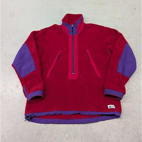 Vintage Mountain Equipment Co-op Red & Purple Heavy Fleece
