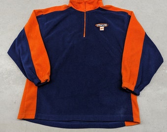 Vintage Siracuse Universität Pullover aus Blau und Orange Fleece