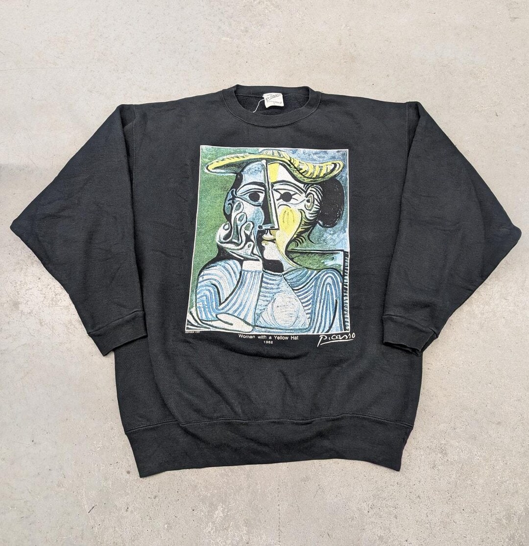 Vintage 1995 Picasso Women With a Yellow Hat Sweater - Etsy