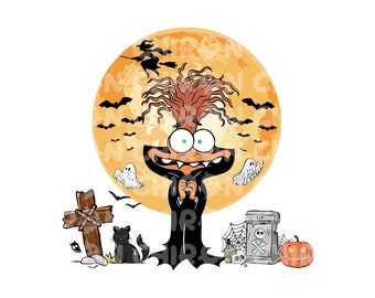 Halloween Inside Out 2 Png Svg, Ansiedad Png, Halloween Png, Truco o trato Svg, Disfraz de Halloween de ansiedad Png, Otoño Png, Calabaza Svg
