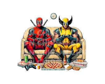 Deadpool 3 Png, Deadpool & Wolverine Png, Deadpool 3 Movie Png, Ryan Reynolds Hugh Jackman Png, Superhero X-Men Png, Only Png