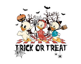 Trick Or Treat Ducks Png Svg, Halloween Costume Png, Trick Or Treat Svg, Spooky Vibes Png, Duck Halloween, Fall Svg, Pumpkin Png