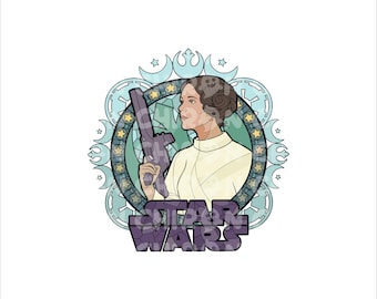 Star Wars Svg, Star Wars Png, Princess Leia Png, Retro Princess Png, Retro Star Wars Svg, Digital Download