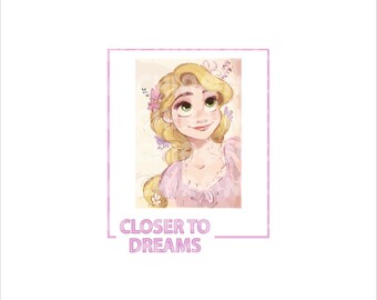 Closer to Dreams png, Rapunzel png, Rapunzel Princess png, Vacation png, Magical Place on Earth Gift, Digital File