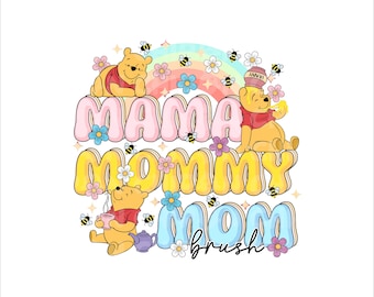 Mama Bear Png, Mommy Bear Svg, Mom Bear Png, Winnie Mama Svg, Winnie The Pooh Png, Mother's Day Svg, Mom Png, Mama Svg, Digital File