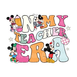 In My Teacher Era Png Svg, Back To School Png Svg, 1st Day Of School Png, Teacher Png, Teachers&#39; Day Png, Teacher Gift Png Svg