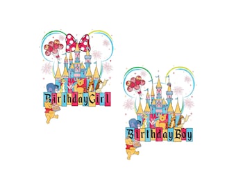 Mouse Birthday Boy Png, Mouse Birthday Girl Svg, Mouse and Friends Png, Family Birthday Png, Family Birthday Png, Magical Birthday Svg