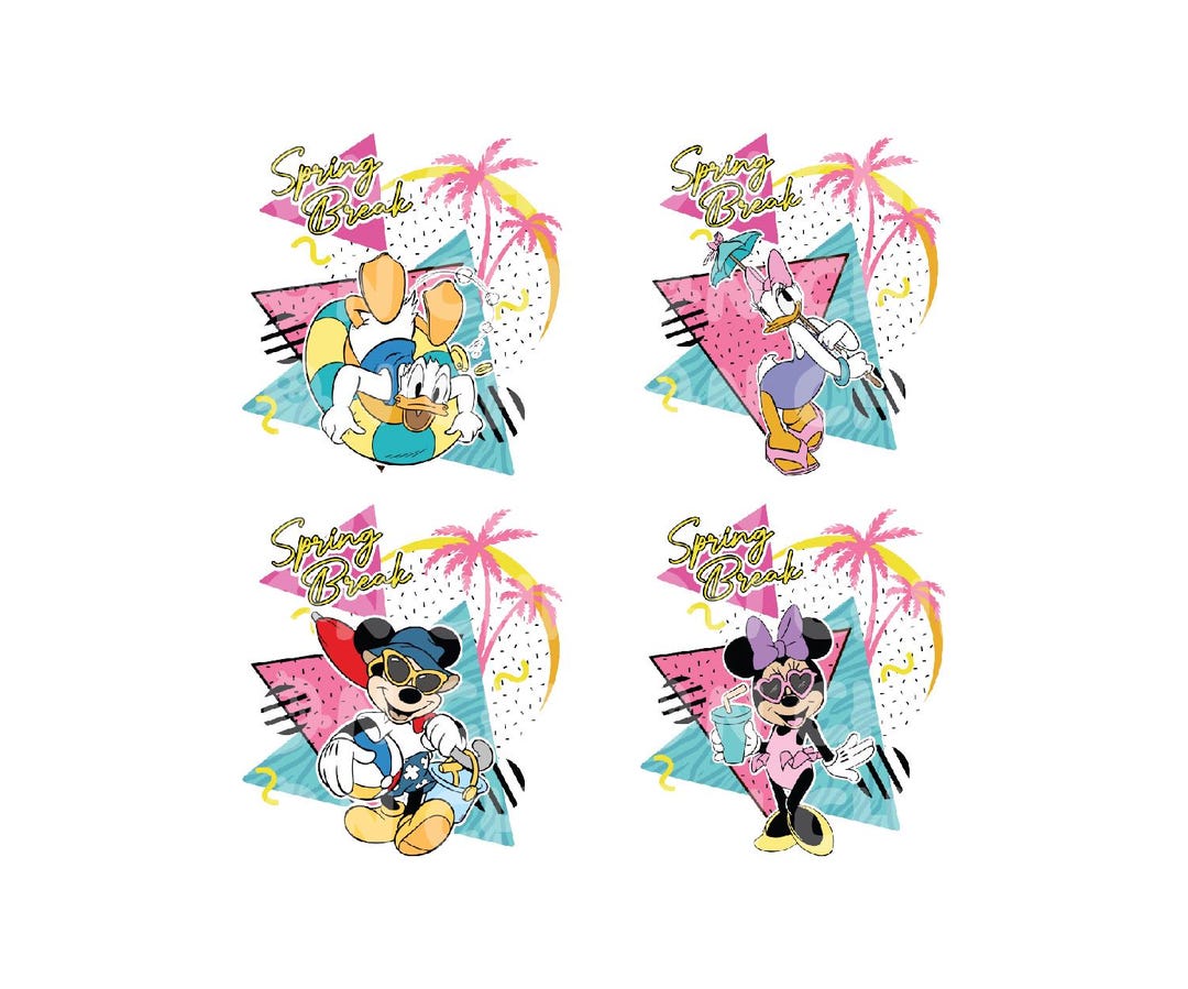 Mickey and Friends Spring Break Png, Summer Vibes Svg, Summer Shirt Png ...