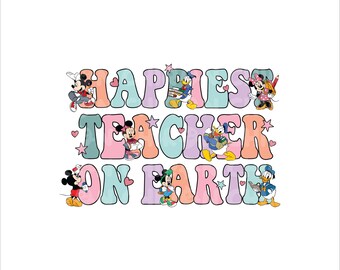 L'enseignant le plus heureux du monde Png Svg, rentrée des classes Png Svg, 1ère journée d'école Png, enseignant Png, Fête des profs Png, cadeau enseignant Png Svg