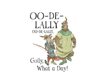 Archivo PNG de Robin Hood retro, Robin Hood SVG, Robin Hood 50.º aniversario PNG, ¡Qué día! PNG, Reino Mágico PNG, Archivo digital