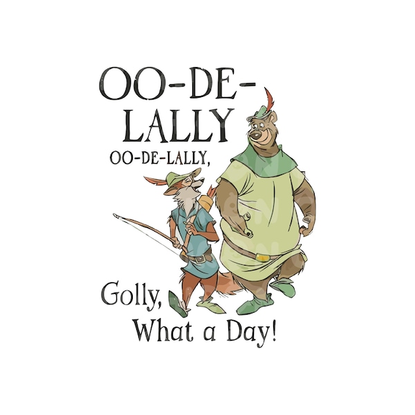 Retro Robin Hood PNG File, Robin Hood Svg, Robin Hood 50th Anniversary Png, Golly What A Day Png, Magic Kingdom Png, Digital File