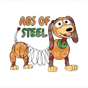 Abs Of Steel Slinky Png, Slinky Dog Png, Toy Story Png, Sublimation, Toy Story Clipart, Vacay Mode Png, Magical Kingdom Png, Family Trip Png