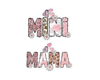 Mama Mini PNG, Mama Png, Mini Png, Mothers Day Png, Doodle, Retro Mama Png, Mama Mini Shirt Design, Girl Mama Png, Mama Mini Design