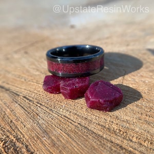 Genuine Ruby Band, Ruby ring, Birthstone band, gemstone rings, ruby mens ring, ruby womans ring, wedding band, engagement ring, crystal ring