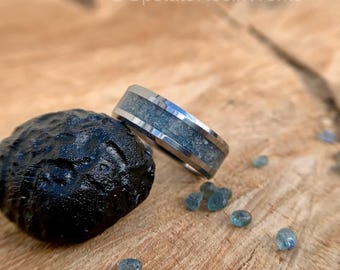 Genuine Montana Sapphire ring, blue sapphire band, Montana sapphires, gemstone ring, mens ring womans ring, wedding band, engagement ring