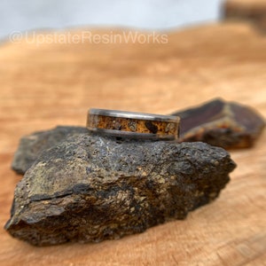 Real Amber ring, T-Rex and amber ring, Tyrannosaurus ring, Jurassic ring, Fossil ring, wedding ring, engagement ring, promise ring