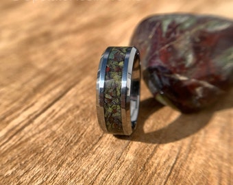 Genuine Dragon Blood ring, Dragon blood band, Dragon Blood stone, dragon blood stone, mens ring, womans ring, wedding ring, engagement ring