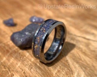 Real Tanzanite Band, Tanzanite Rose Gold and Diamond Band, Tanzanite ring, birthstone Band, wedding Band, engagement Band, promise Band