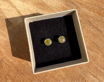 1/2 Carat Real Yellow Diamond Earrings, Yellow Diamond studs,Yellow Diamond earring, Yellow Diamond stud,  cute stud earring Bridesmaid Gift