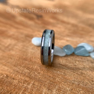 Blue Aquamarine band, Aquamarine ring, Blue Beryl band, birthstone band, gemstone band, anniversary band, wedding band, engagement band