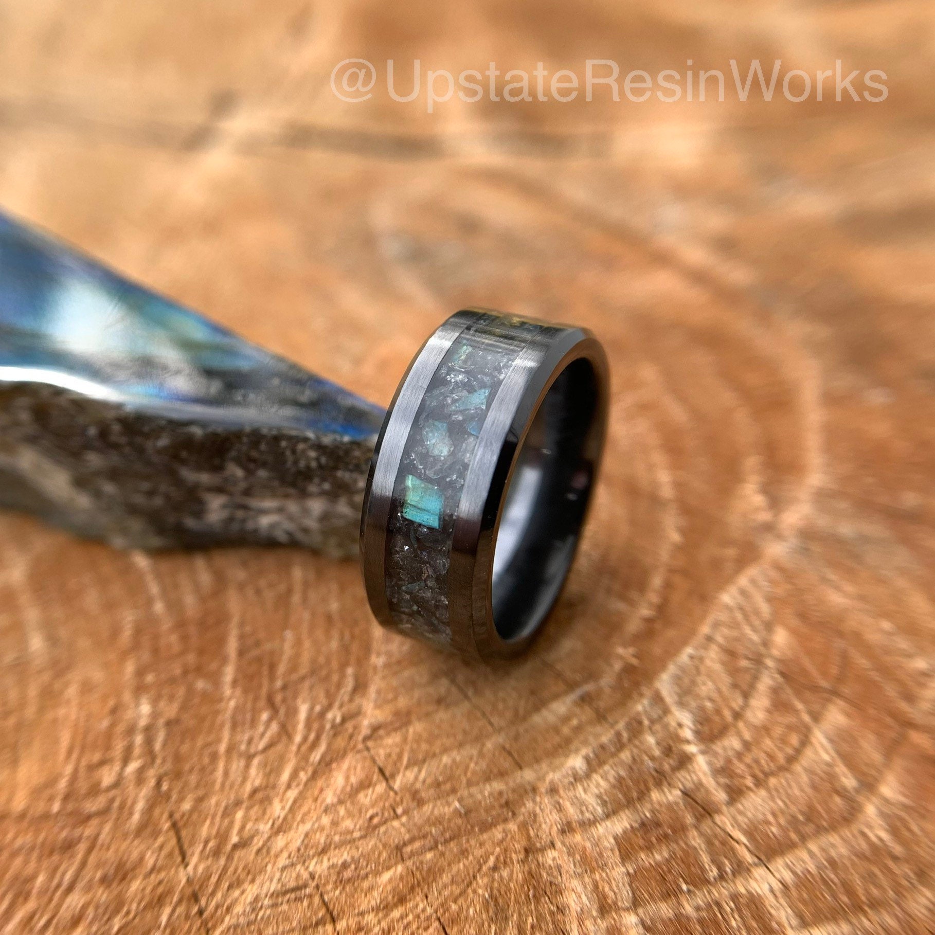 Labradorite band hotsell ring
