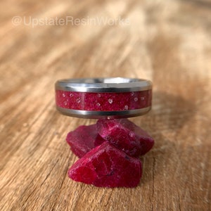 Genuine Ruby and diamond band, ruby and diamond ring, mens band, womans band, wedding band, promise band, Anniversary band, for him, for her