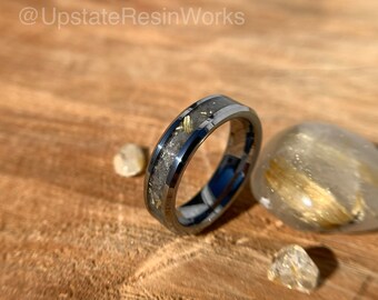 Golden Rutile quartz band, Rutilated Quartz band, Rutile band, Rutilated quartz ring, anniversary band, wedding band, engagement band
