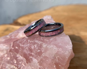 Rose quartz band ring hotsell