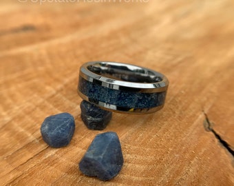 Real Sapphire ring, Blue Sapphire, Sapphire push gift, gemstone rings, Sapphire vow renewal, wedding band, engagement ring, promise band