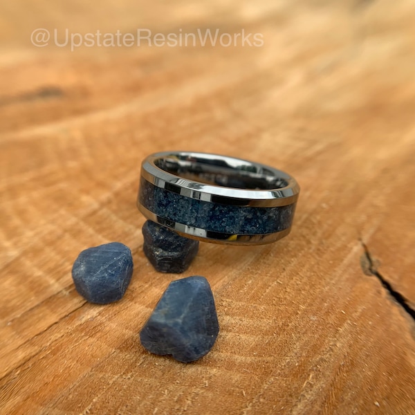 Real Sapphire ring, Blue Sapphire, Sapphire push gift, gemstone rings, Sapphire vow renewal, wedding band, engagement ring, promise band