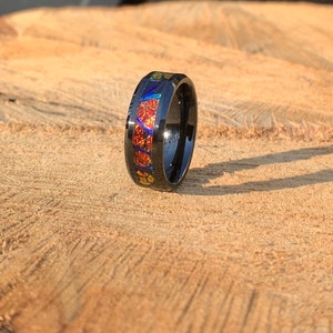 Ruby Red ring, Sapphire Blue ring, dichrolam ring, unique ring for him, ring for her, wedding band, engagement ring, unique promise ring
