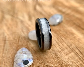 Genuine Moonstone ring, rainbow moonstone ring, birthstone ring, gemstone rings, mens ring, womans ring, wedding band, engagement ring