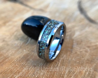 Genuine Abalone band, Abalone ring, Abalone for him, Abalone for her, mens ring, womans ring, wedding band, engagement ring, anniversary