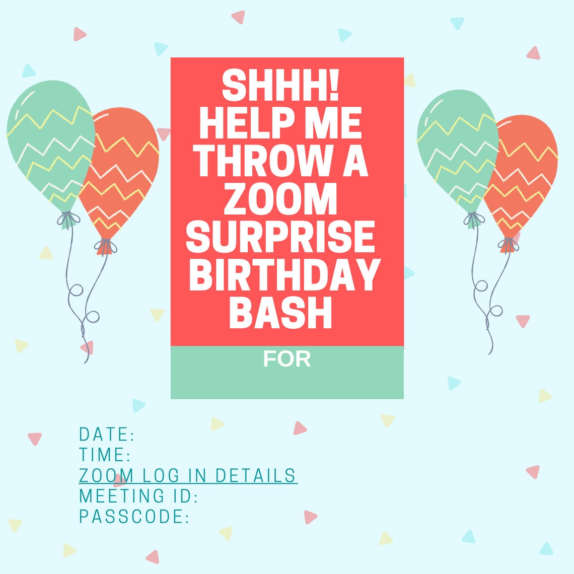 Surprise Zoom Birthday Party for 6 Etsy