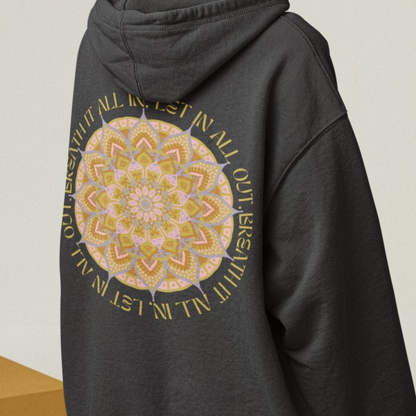 Mandala Print Hoodie Unisex Eco, Hoodie Backprint, Damen Hoodie, Pullover Vintage, Pullover Damen Oversize, Damen Pullover, hoodie aesthetic