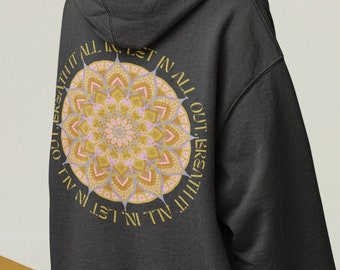 Mandala Print Hoodie Unisex Eco, Hoodie Backprint, Damen Hoodie, Pullover Vintage, Pullover Damen Oversize, Damen Pullover, hoodie aesthetic