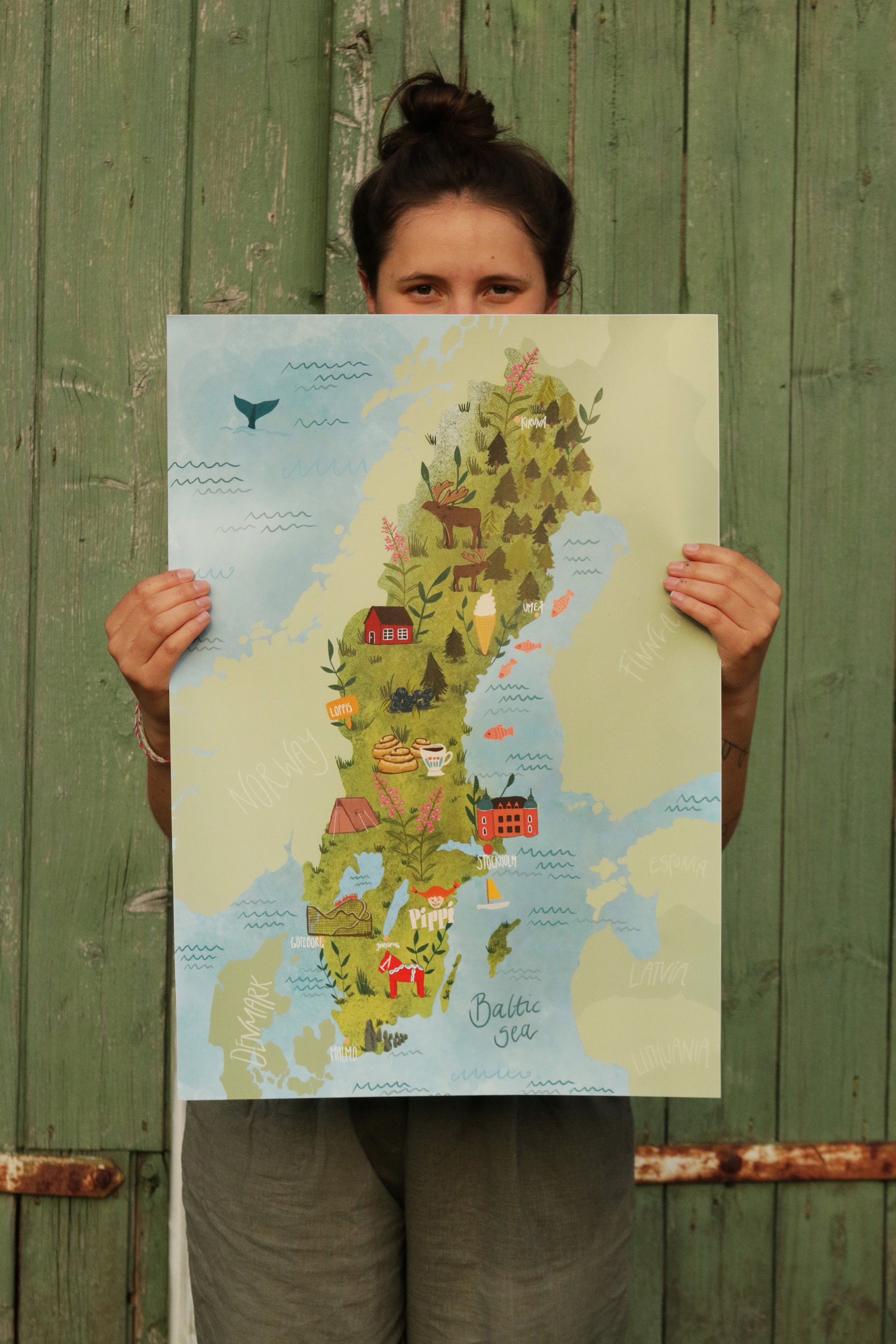 Sweden - 24″ X 36″ Paper Wall Map-991212