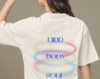trendy spirituele tshirt dames, Pinterest esthetiek, aura print shirt, rugafdruk kleur, eerlijke mode, 100% biologisch katoen, dameskleding
