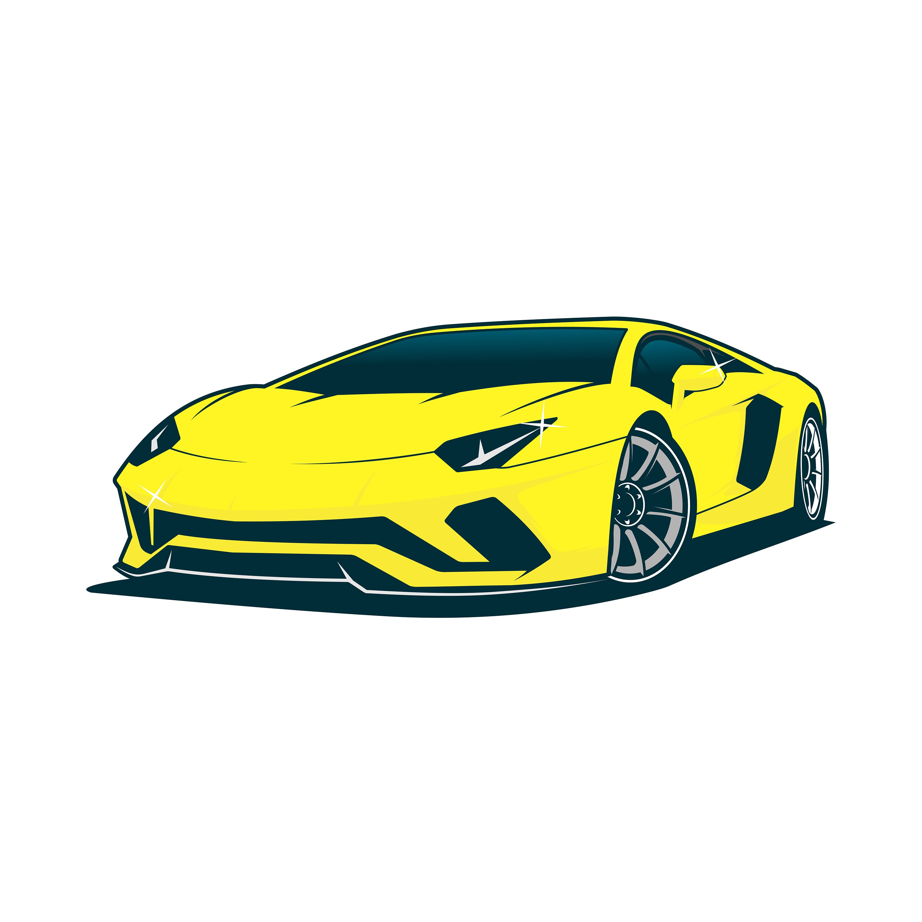 Lamborghini SVG Aventador White Vector Supercars EPS Sport | Etsy UK