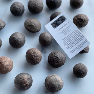 Shaman Stone Moqui Marbles Thunder Balls w/ Bag & Info Card Psychic Protection Shamanic Journey Utah image 3