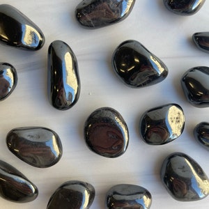 Hematite Tumbled Stone | High Quality | Medium | Polished, Grade A, Healing Crystal | Stone of Integration | Shadow Work