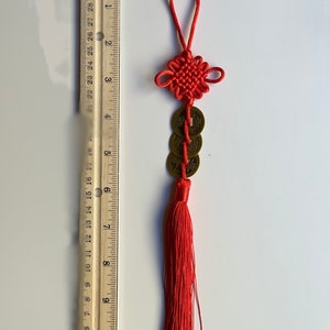 Feng Shui Three Coin Lucky I-ching Red Trinity Shot Ribbon - Etsy