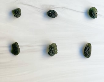 Authentic Moldavite | Meditation Crystal | Healing Crystal | Crystal Gift | w/ DIY Info Card, Bag, Spiral Cage Pendant, Black Cord Necklace